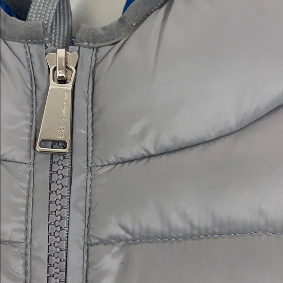 BCBGeneration Hooded Puffer Vest Grey Blue Size M - Picture 4 of 11